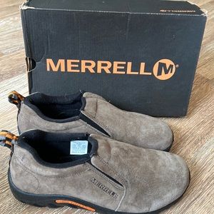 Merrell mocs kids in gun smoke 5.5